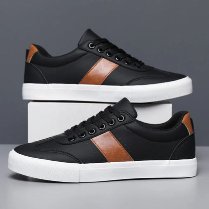 White men's stylish casual sneakers, ideal for everyday fashion & comfortable wear. Men's footwear.