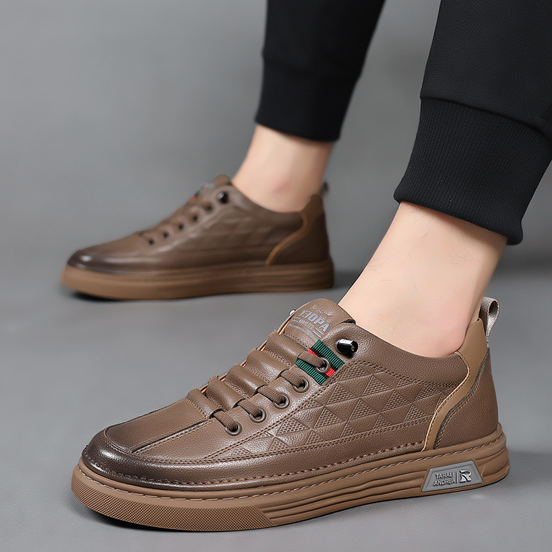 Comfortable men's footwear: stylish casual sneakers with unique embossed design, ideal for all-day wear.