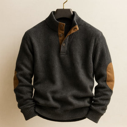 Fall fashion men's color block raglan sweater. A comfortable and modern long sleeve top.
