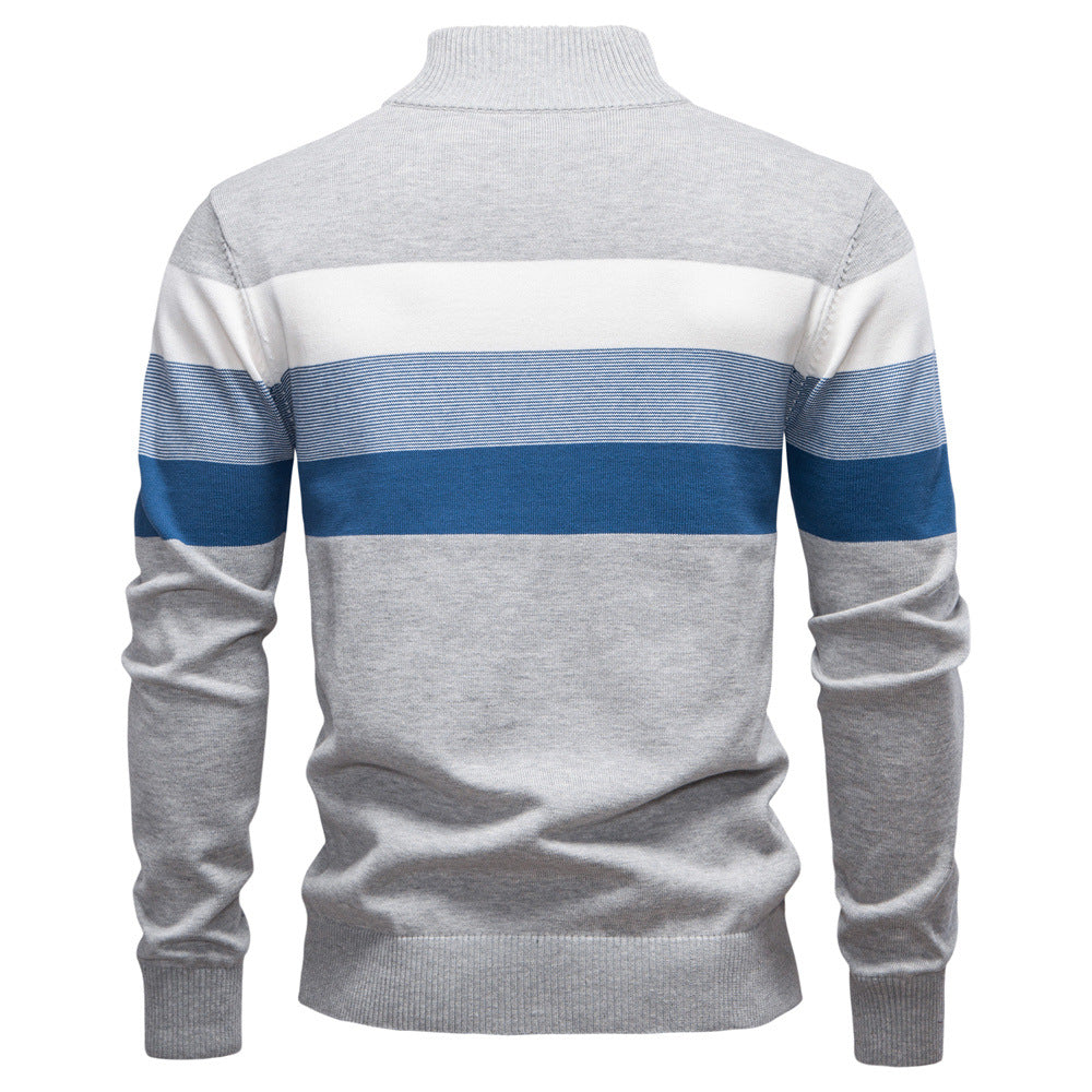 Fall/winter men's colorblock half-zip, a comfortable long sleeve pullover.