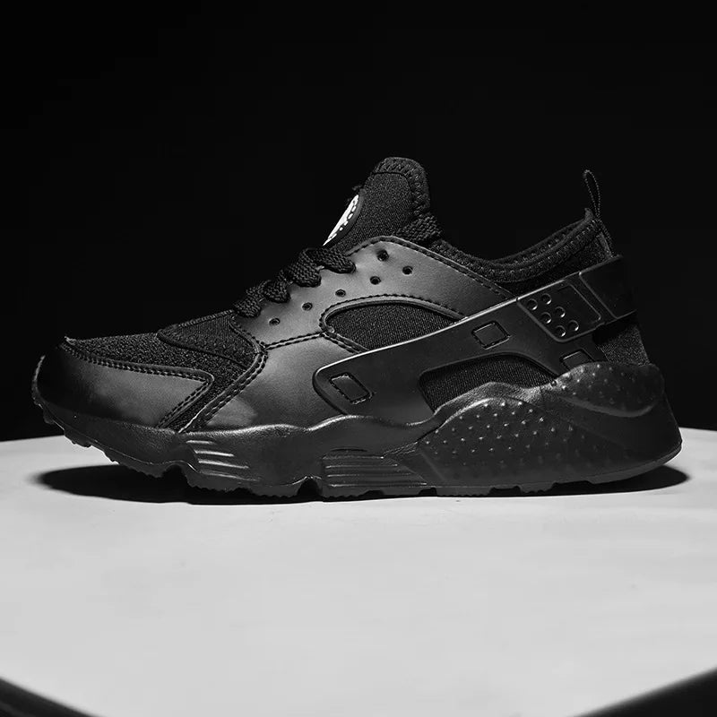 Close-up of durable men's athletic shoes, highlighting quality materials for active lifestyle.
