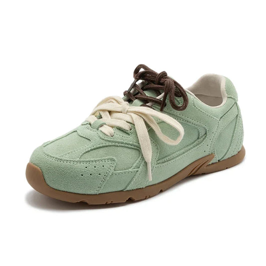 Men's stylish comfort sneakers with unique double lace design and padded sole for everyday wear.