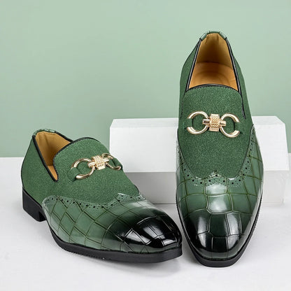 Comfortable men's slip-on loafers with a distinctive croc-embossed texture. Stylish and versatile for any occasion.
