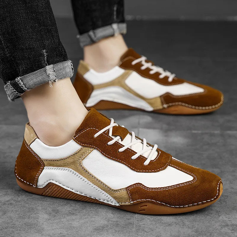 Everyday men's fashion footwear: comfortable, stylish gum sole sneakers for casual & streetwear.