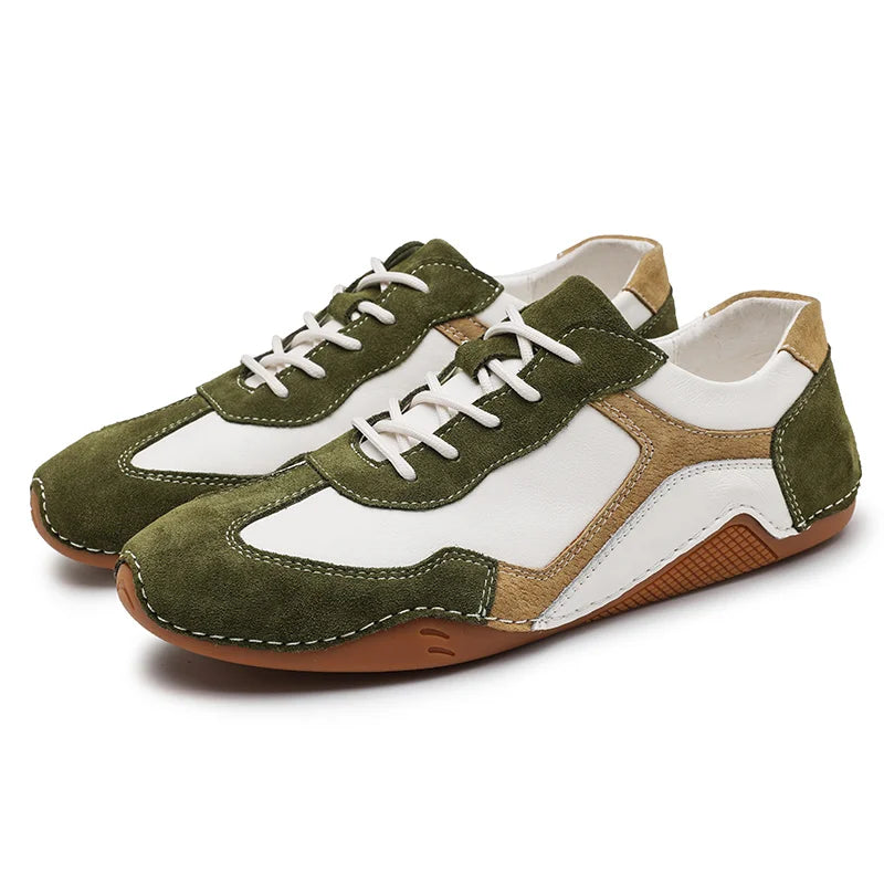 Modern men's stylish sneakers with a durable gum sole, perfect for everyday comfort footwear.