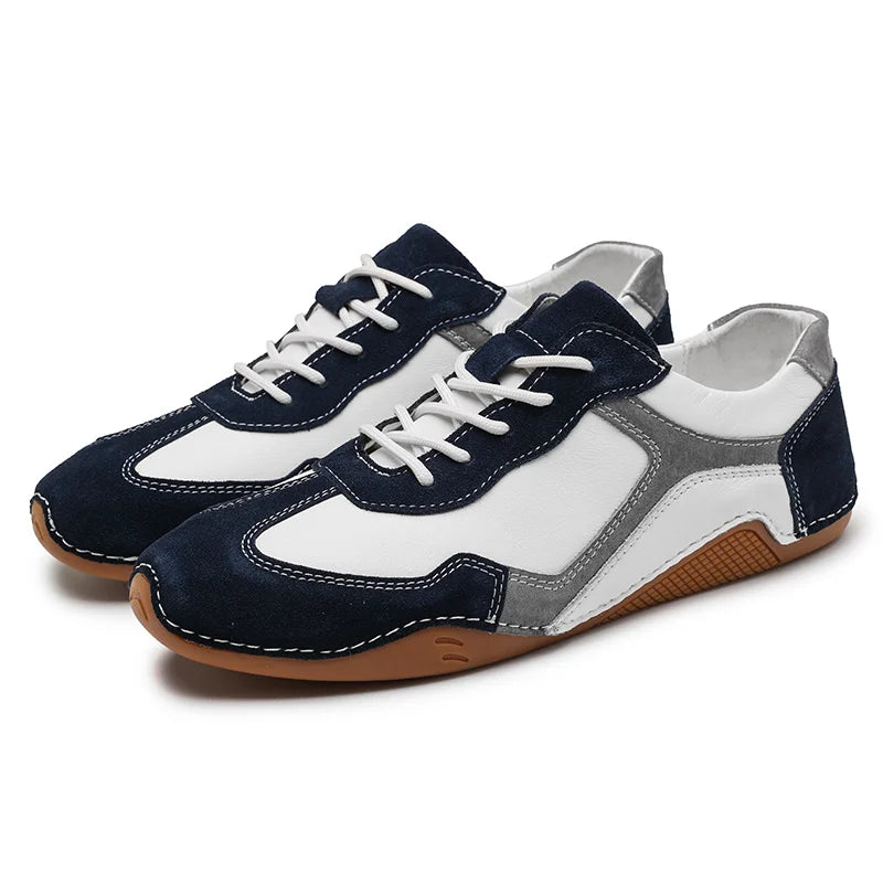 Versatile men's casual shoes: stylish low-top sneakers with a comfortable gum sole for everyday wear.