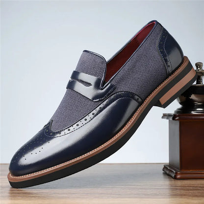 Men's fashion loafers, stylish slip-on shoes for modern classic outfits.