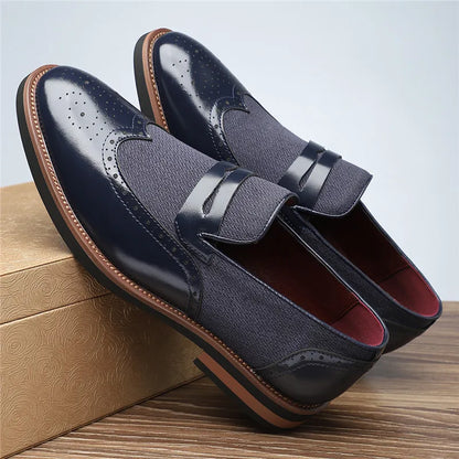 Men's comfortable office loafers, versatile slip-on shoes for professional & casual settings.