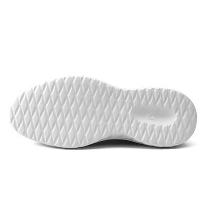 Blue men's knit athletic sneakers, comfortable & modern for casual everyday wear.
