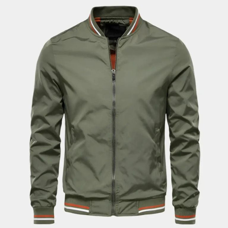 Versatile men's bomber jacket, stylish and lightweight, suitable for all-season wear and easy layering.