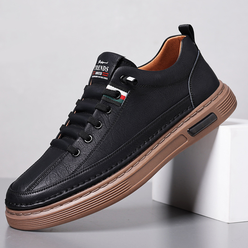 Men's comfortable lace-up low-top shoes, perfect for daily wear, blending casual style with urban fashion.