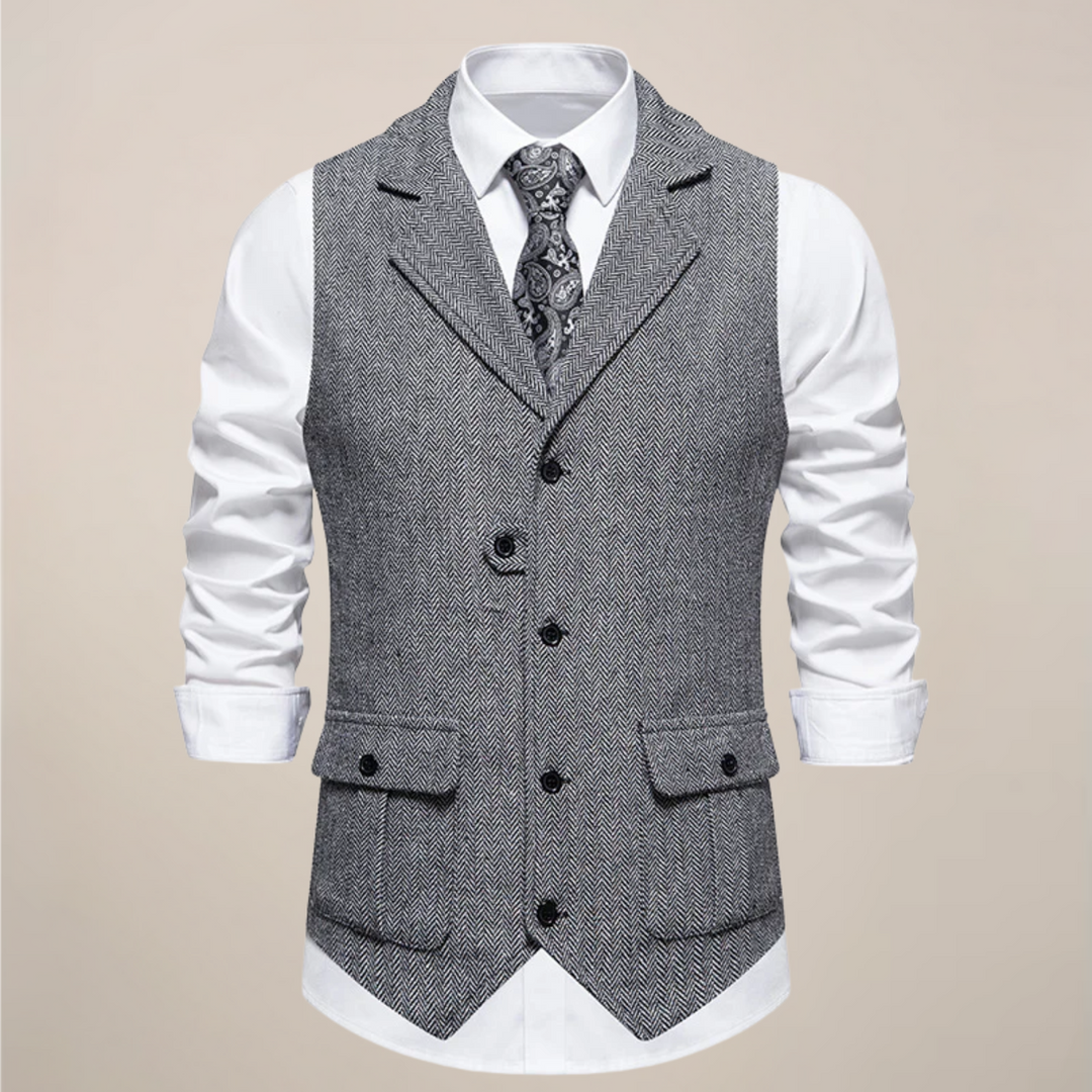 Well-fitted men's formal waistcoat & vest, designed with a notch lapel for a sharp, elegant look.