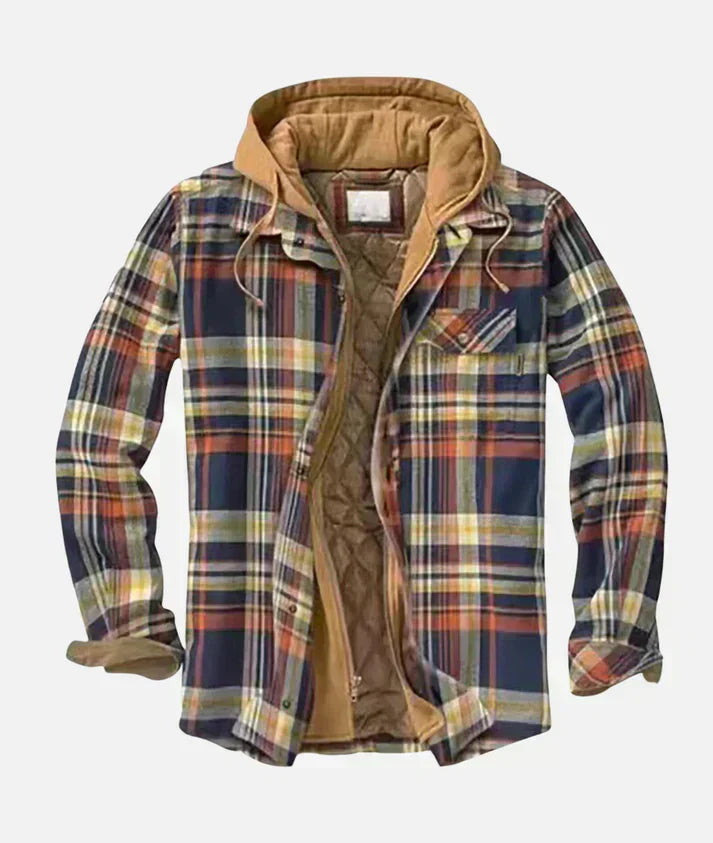 Casual men's patchwork check pattern vest. Stylish outerwear for fall & spring layering.