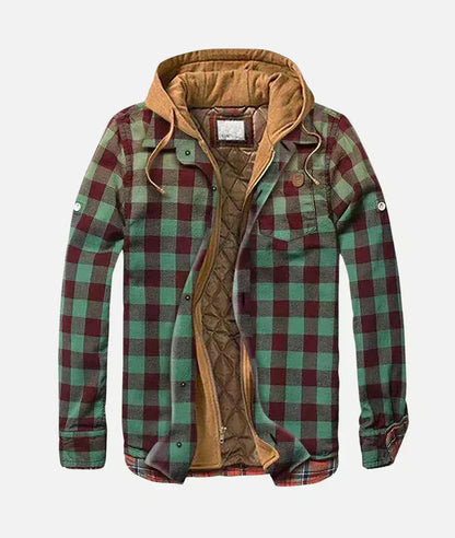 Modern vintage men's vest with unique patchwork check design. Versatile casual layering piece.
