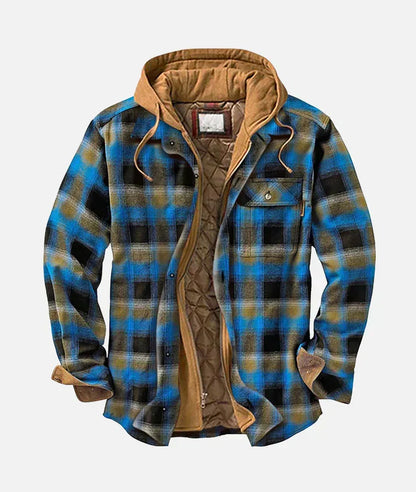 Menswear vest featuring a stylish patchwork check pattern. Ideal for casual fall & spring layering.