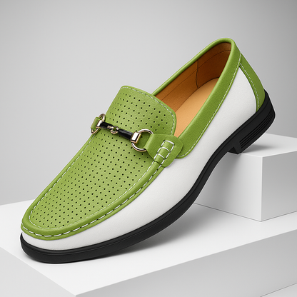 Men's stylish perforated bit loafers, ideal for everyday comfort & modern casual wear.