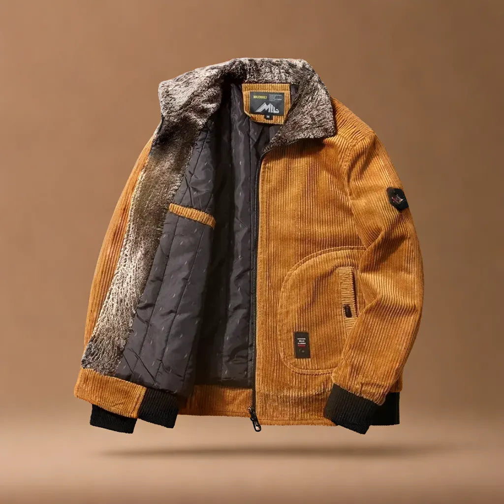 Versatile men's ridge jacket, ideal for cool weather, fall fashion, and winter layering.