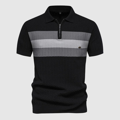 Effortless men's zip polo shirt offering all-day comfort and smart casual style for everyday fashion.