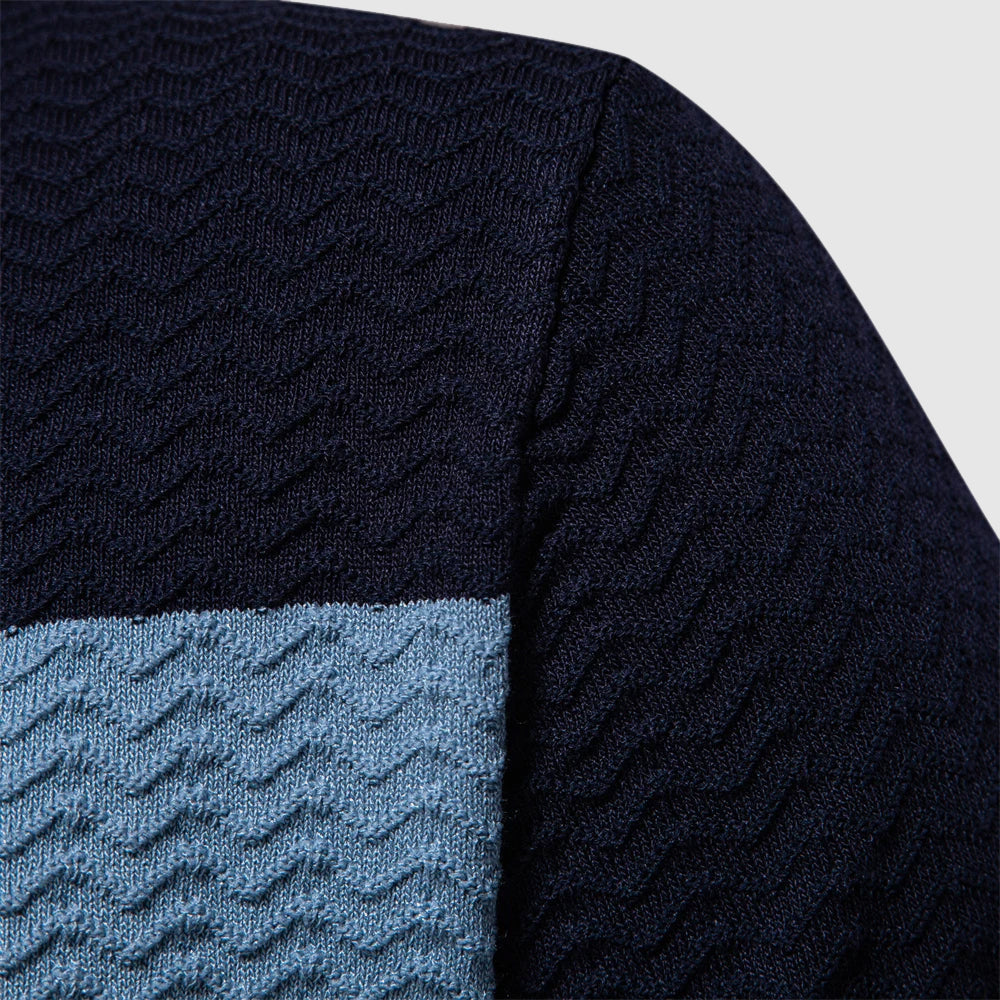 Smart casual men's zip polo shirt, a key piece for spring fashion, blending style with comfort.
