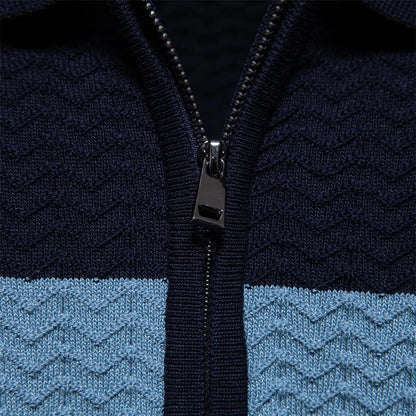 High-quality men's short sleeve zip polo shirt, great for active lifestyles & modern men's fashion.