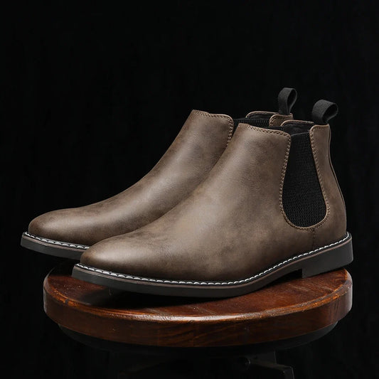 Men's stylish slip-on Chelsea boots, perfect for versatile everyday wear and modern fashion.