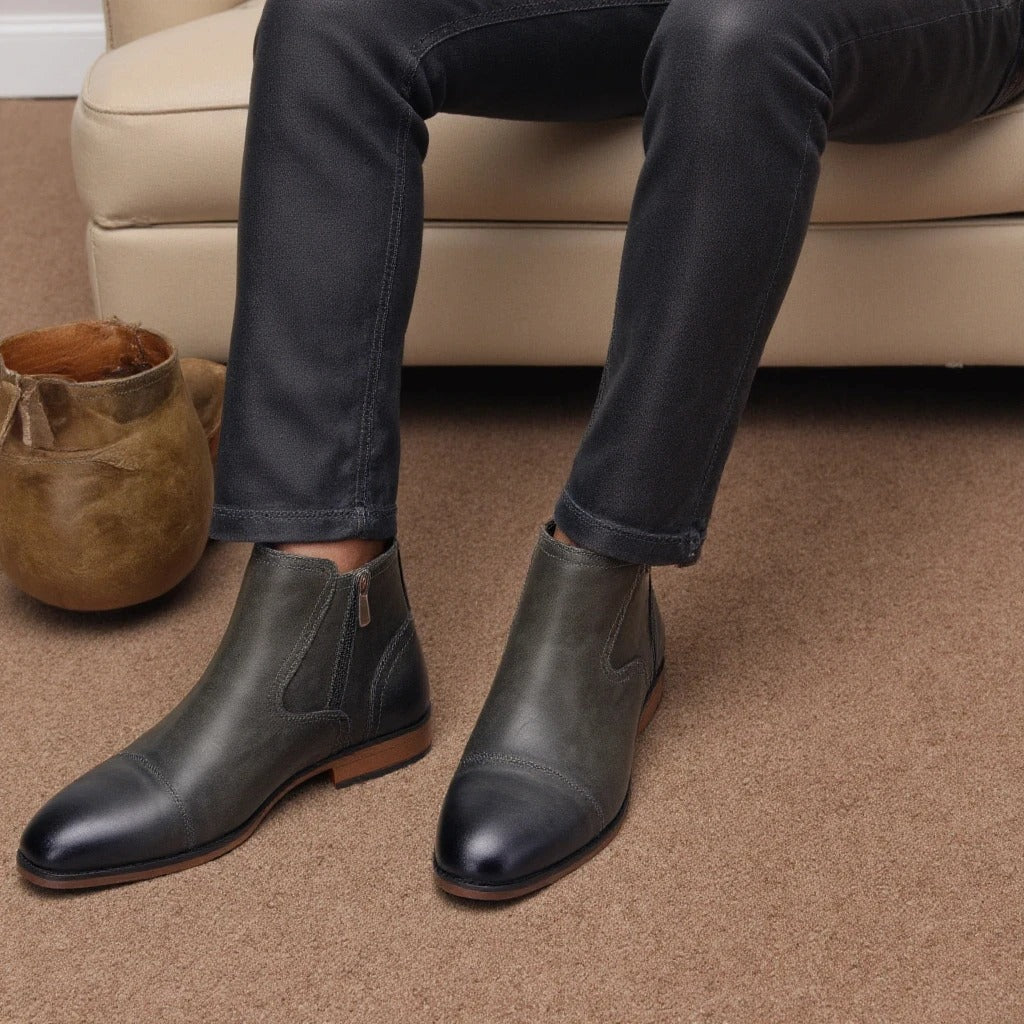 High-quality men's slip-on Chelsea boots, blending comfort and timeless style effortlessly.