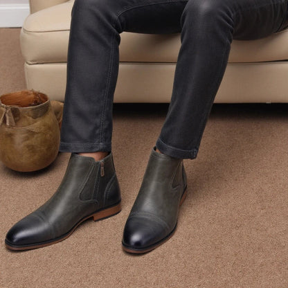 High-quality men's slip-on Chelsea boots, blending comfort and timeless style effortlessly.