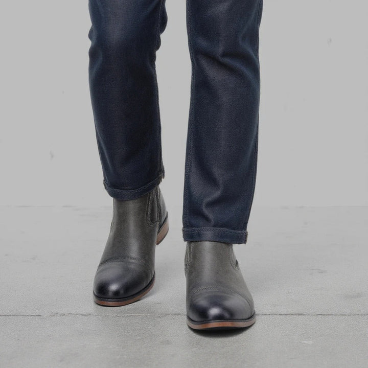 Sleek men's slip-on dress boots: Chelsea style with a practical side zipper.
