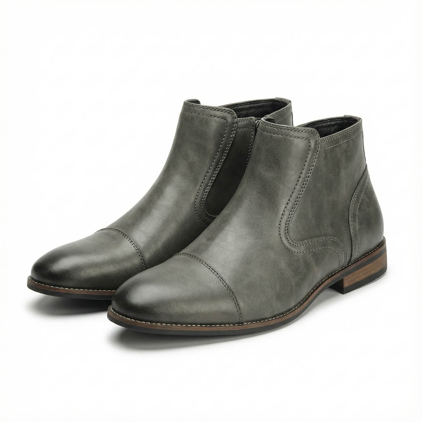 Comfortable men's slip-on Chelsea boots, great for both business casual & weekend wear.