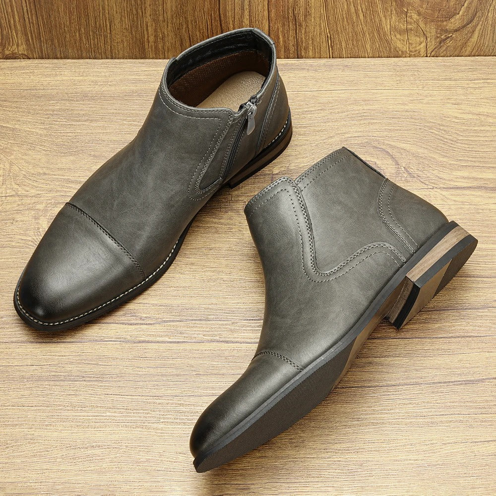 Durable men's casual Chelsea boots with easy slip-on design for everyday style.