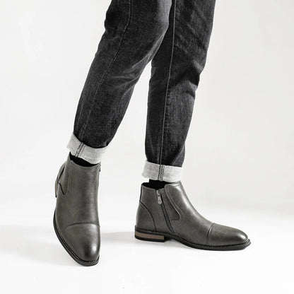 Fashionable men's slip-on Chelsea boots with a sleek profile and comfortable fit.