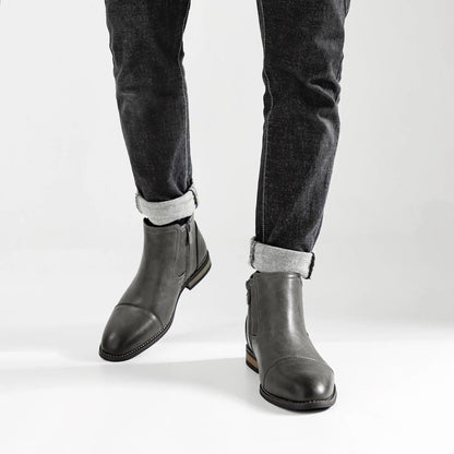 Classic men's slip-on Chelsea boots, ideal for adding a sophisticated touch to outfits.