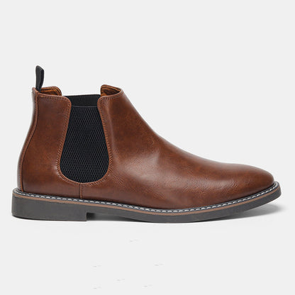 Men's dressy-casual slip-on Chelsea boots, blending style and comfort for various daily activities.