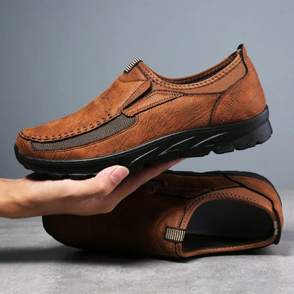 Stylish men's casual slip-on loafers, perfect for everyday wear and comfort.