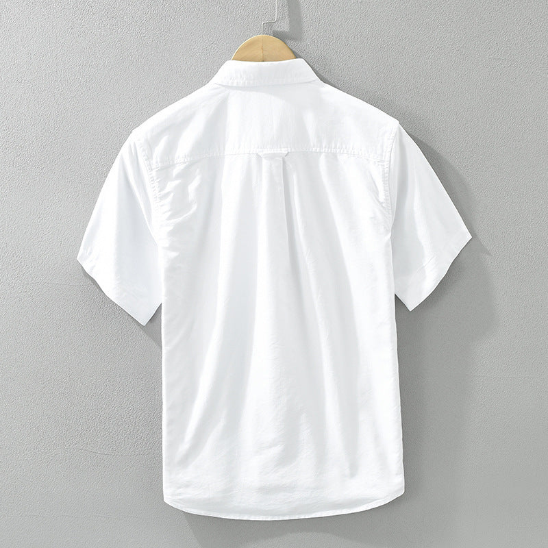 Stylish men's short-sleeve striped button-up shirt, a must-have for casual summer fashion. Lightweight & comfortable.