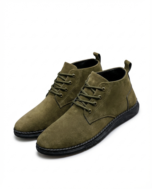 Men's stylish suede leather Roam boots with lace-up design, perfect for casual everyday wear.