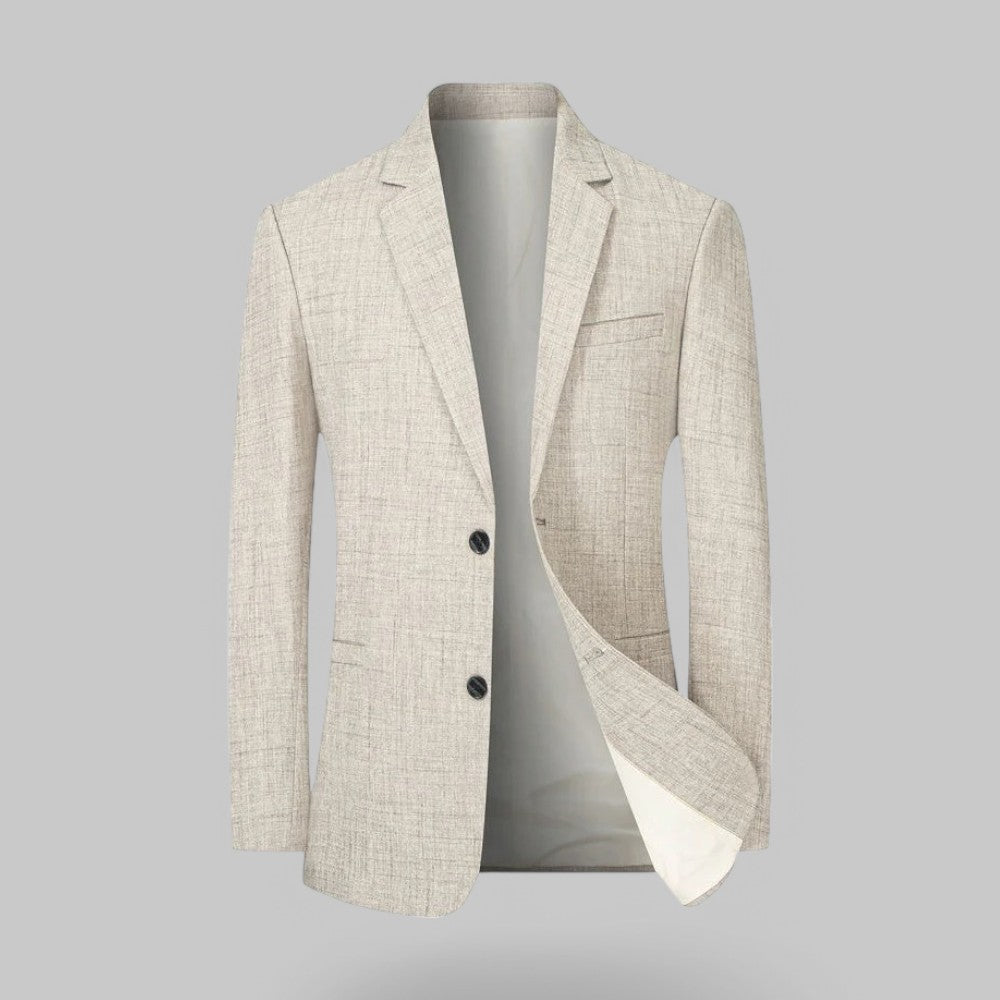 Men's stylish two-button blazer, ideal for business casual, smart casual, & men's fashion.