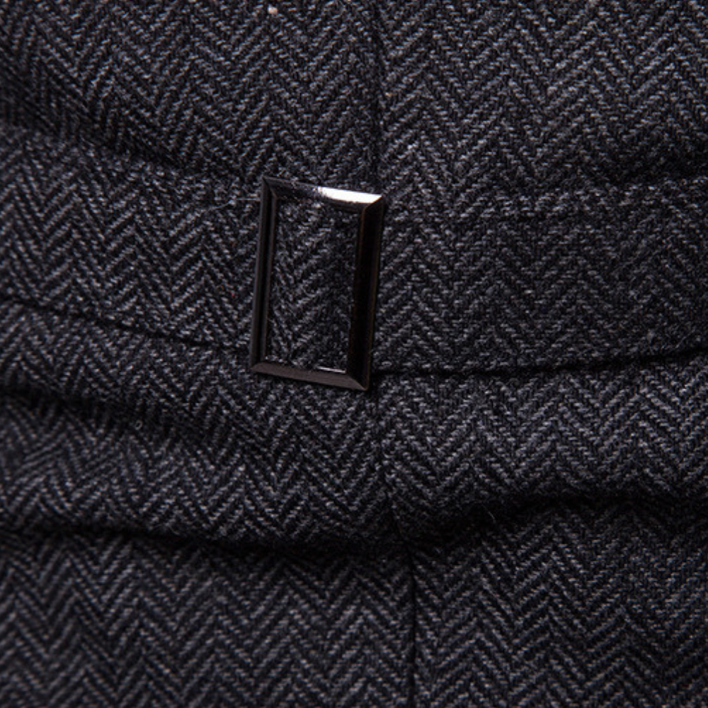 Elegant men's tailored wool blend vest, perfect for formal events or professional smart office attire.