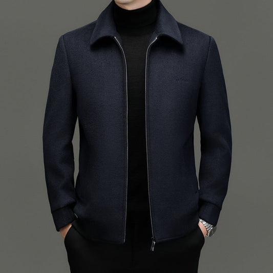 Men's stylish zip-front jacket, classic fit, perfect for casual everyday outerwear.