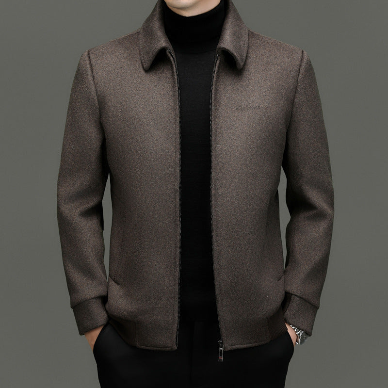 Premium men's casual zip-up jacket, comfortable fabric, stylish outerwear for everyday wear.