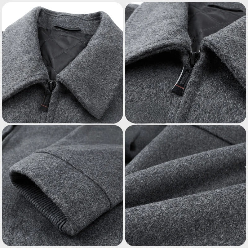 Comfortable men's everyday zip jacket, relaxed fit outerwear, great for fall & winter.