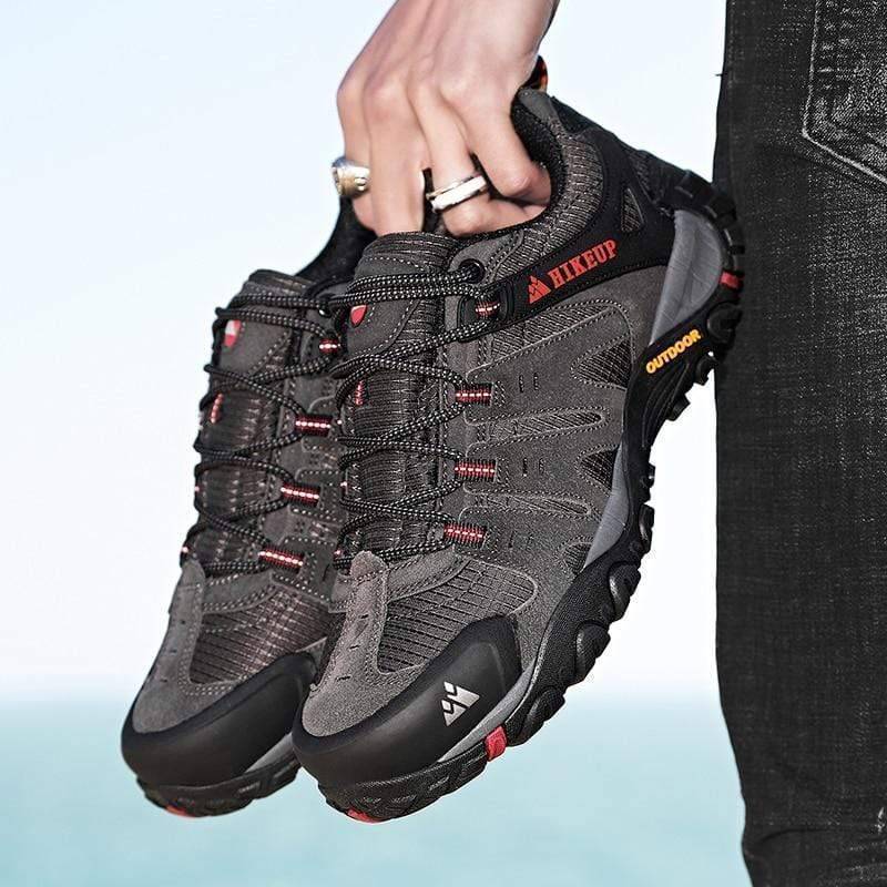 Durable men's suede hiking shoes, ideal for rugged outdoor adventures