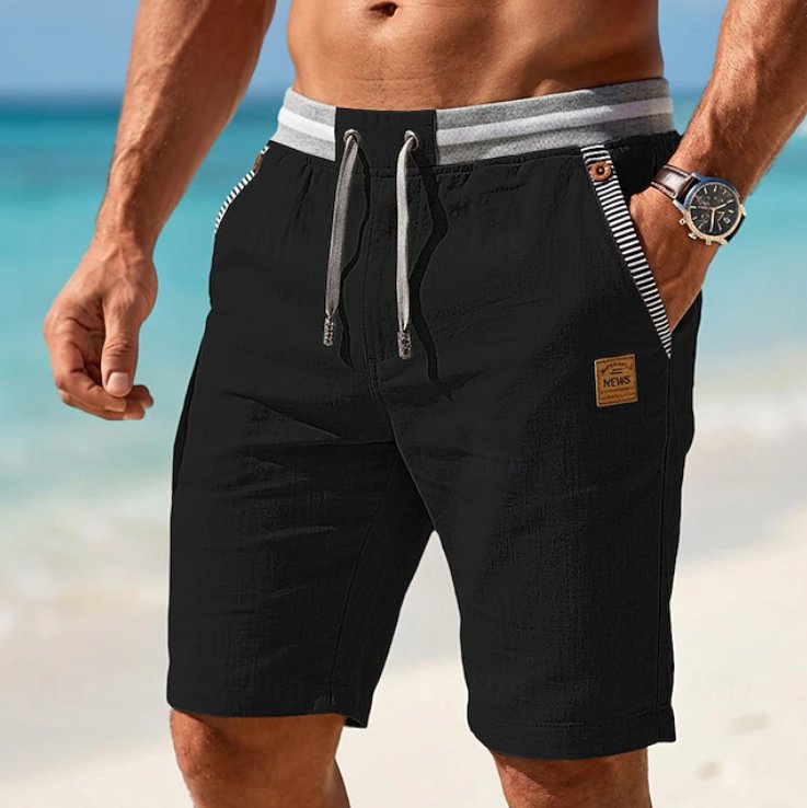 Stylish men's lightweight drawstring shorts, perfect for summer outings, vacation, and casual wear.