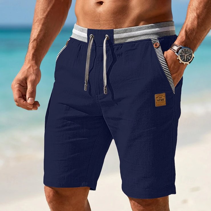 Comfortable men's relaxed fit shorts with drawstring for summer, ideal for everyday casual style.