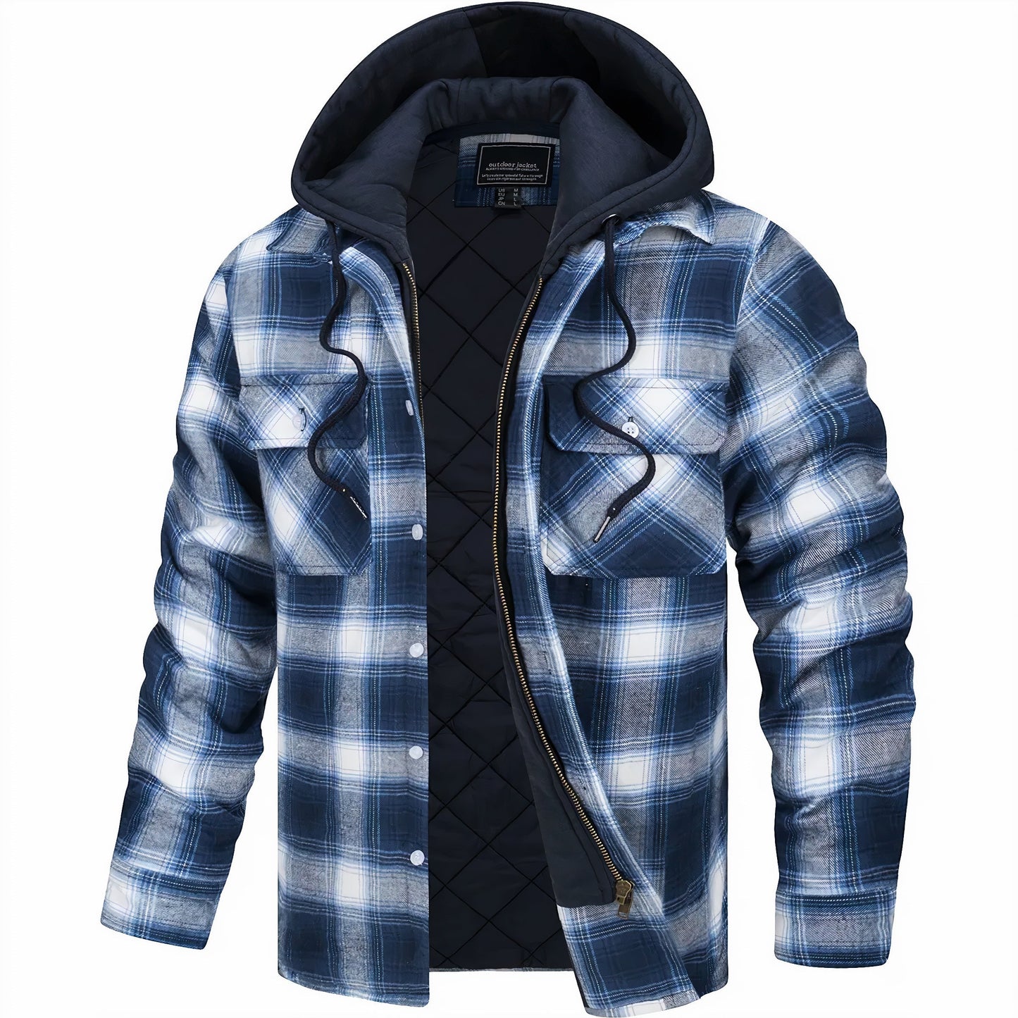 Men's Summit Plaid Jacket with a comfortable collar & pockets, a warm and practical winter outerwear.