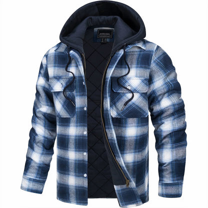Men's Summit Plaid Jacket with a comfortable collar & pockets, a warm and practical winter outerwear.
