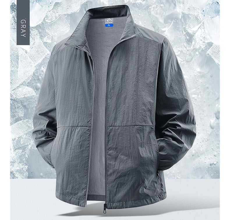 Men's performance cycling jacket, breathable and quick-drying for intense workouts.