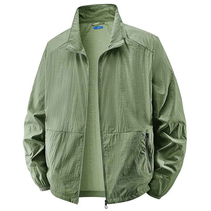 Men's cycling & running jacket with sun protection, lightweight and moisture-wicking.