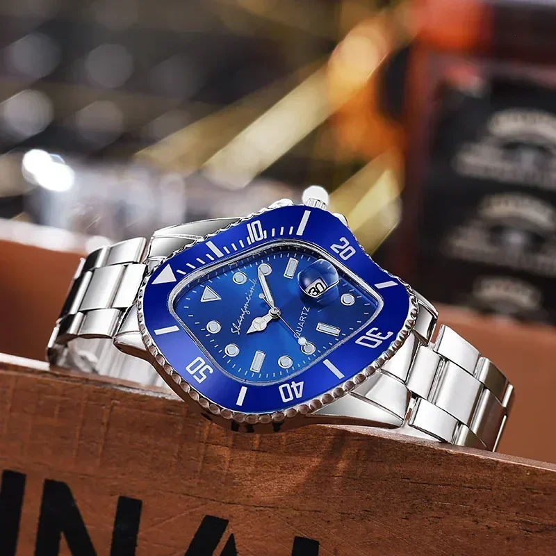 A men's surreal watch, an artistic design with a quartz movement, perfect fashion accessory.