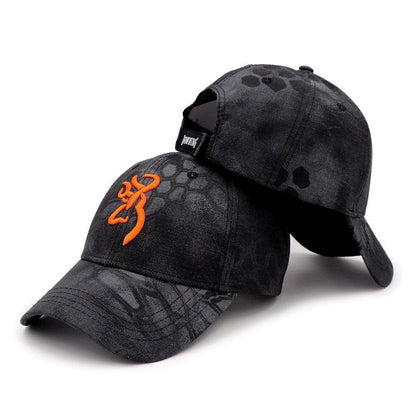 Outdoor adventure tactical cap for men, featuring a classic camouflage pattern.